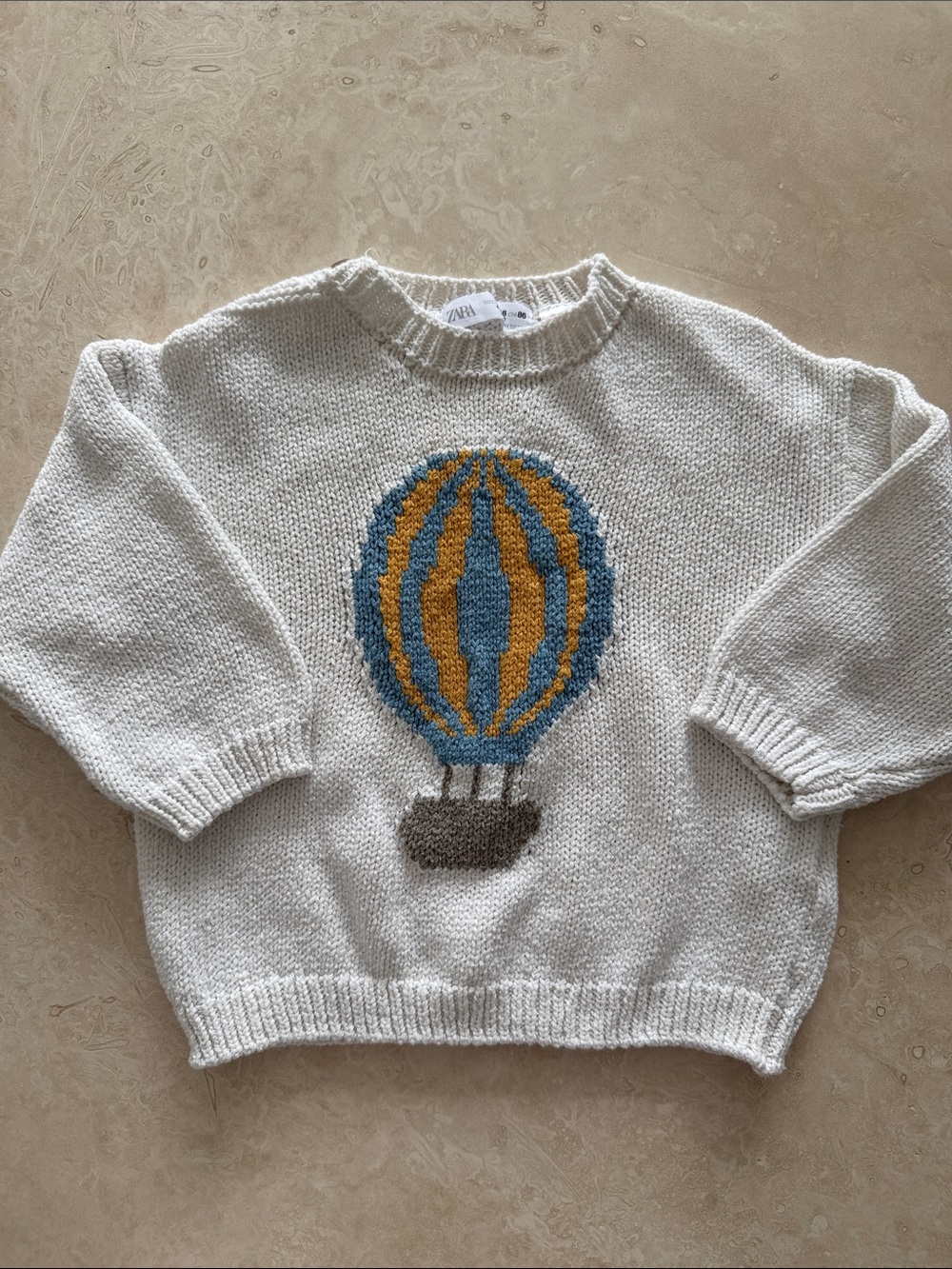 Kids Zara cotton sweater hot air balloon 12/18m runs big like 18/24m